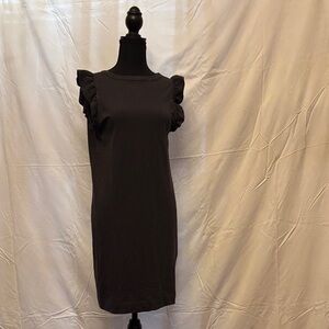 Universal Thread Black Midi Dress with Ruffle Sleeves